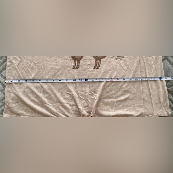 Democracy Womens XL Llama Graphic Tie Front Short Sleeve Tee - Picture 9 of 10